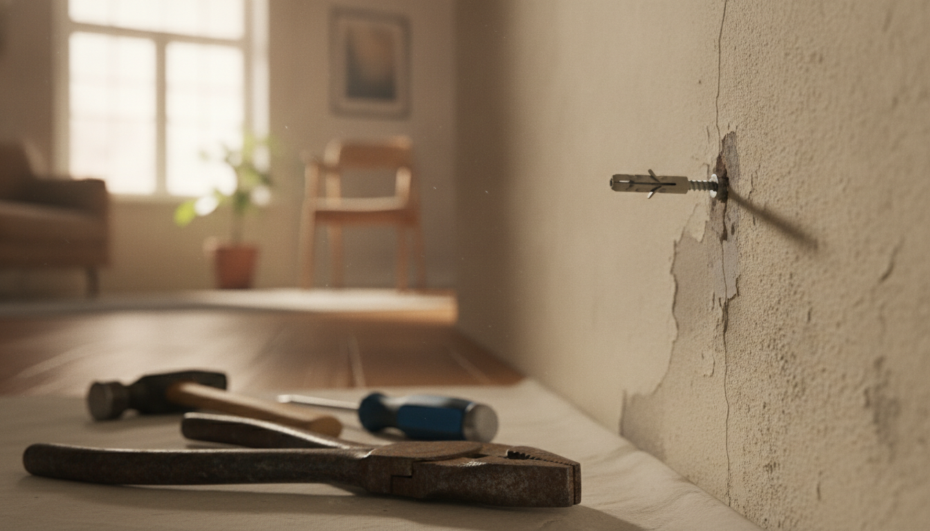 Festsitzende Befestigung in der Wand