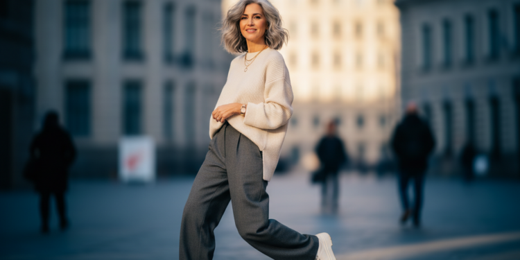 Frech Frisuren graue Haare mittellang