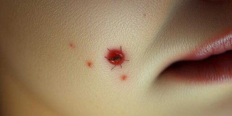 Mückenstiche Gesichtshaut