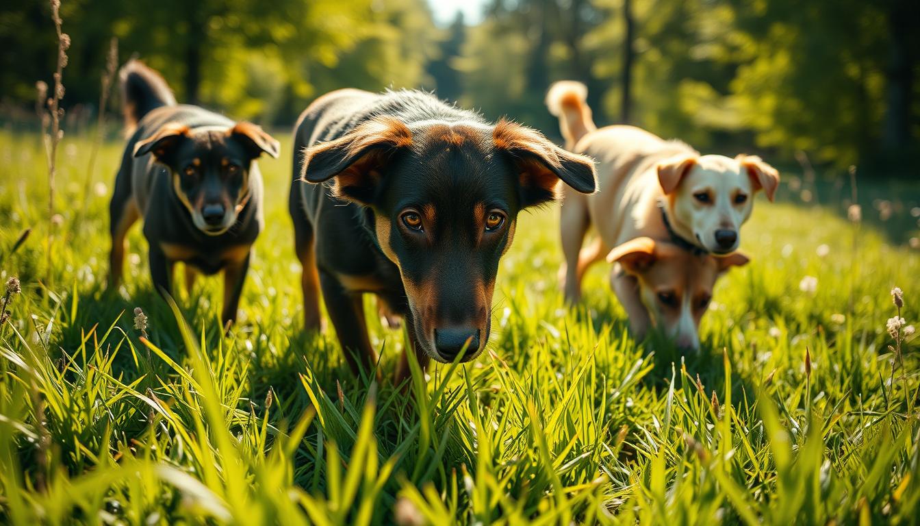 Sichere Hundeplätze beim Grasfressen Sichere Hundeplätze beim Grasfressen