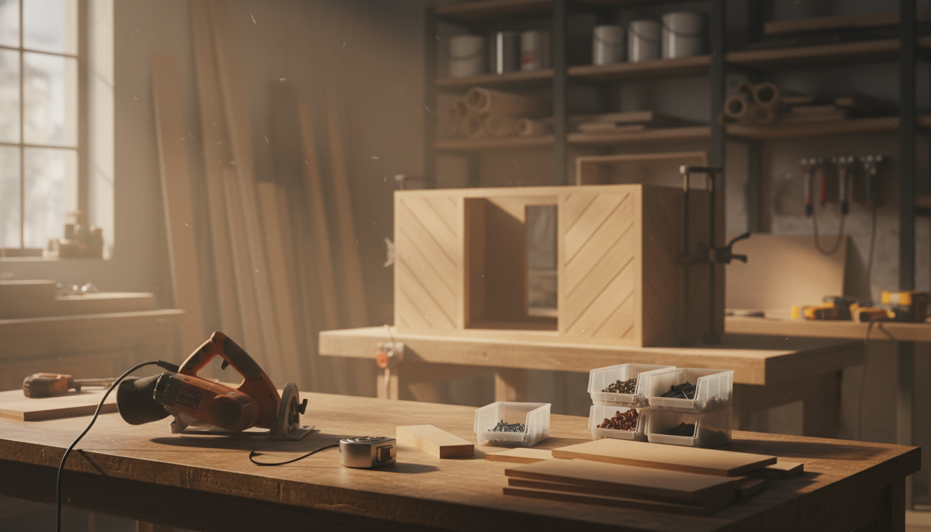 Vorbereitung Montagefläche schrank