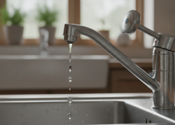 Wasserhahn tropft Drehgriff